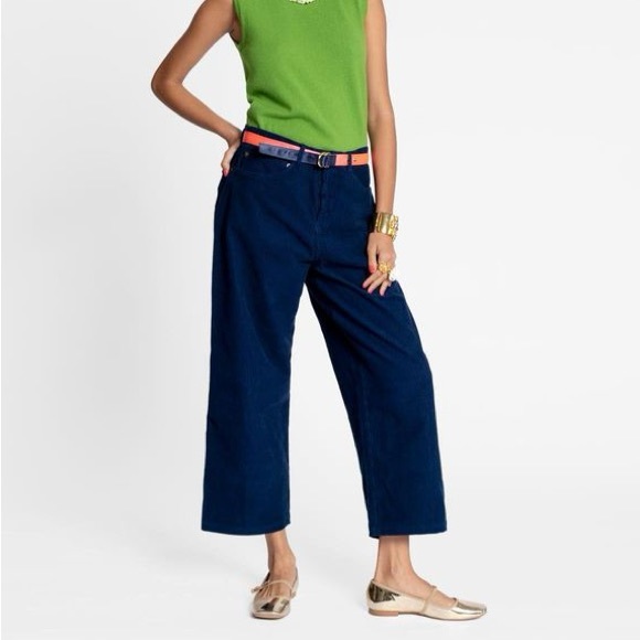 Frances Valentine Pants - Frances Valentine Navy Cropped Pants